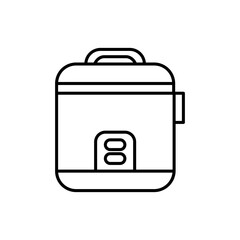 Rice cooker icon, flat design rice cooker vector symbol