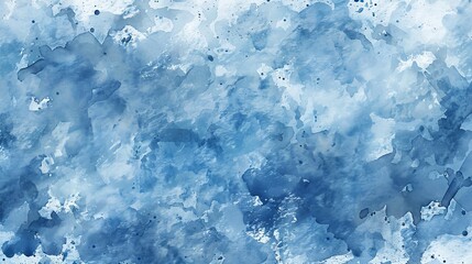 Fototapeta premium Azure Radiance: Abstract Watercolor Canvas