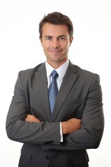 Businessman portrait standing tuxedo.