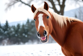 funny a horse with its mouth open and the mouth open.