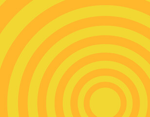 イラスト素材：ラウンドデザイン　レトロポップな背景素材　黄色・オレンジ