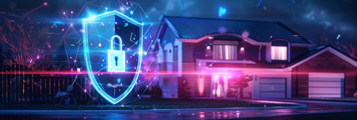 Home protection: Holographic shield lock concept