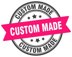 custom made stamp. custom made label on transparent background. round sign