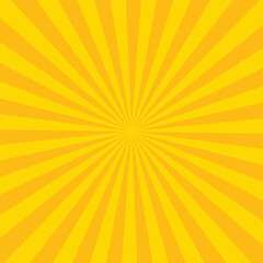 Obraz premium Yellow comic sunburst background. abstract sunburst brochure design template. sun rays cartoon illustration