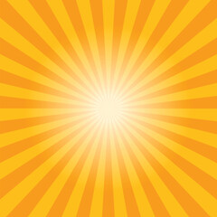 Abstract sunburst brochure design template. sun rays cartoon illustration. comic sunburst background