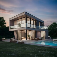 luxury home with pool.