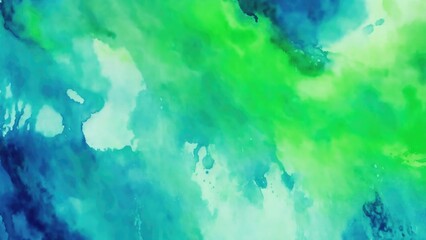 Abstract watercolor paint background by Black color blue and green with liquid fluid texture for background