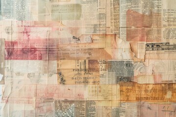 Polaroid film stripsephemera border backgrounds newspaper text.