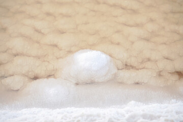 Crystallization of salt in salt fields  