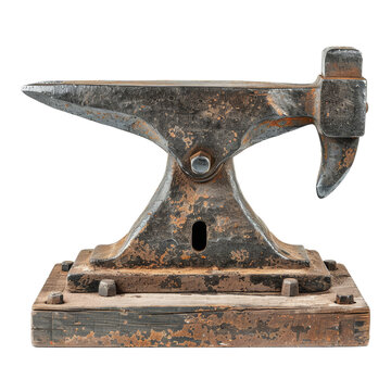 recommend clip art: Old vintage anvil with rust isolated on transparent background clipart