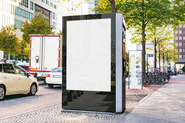 Poster Wall Mockup Template Street Outdoor Glued Advertisement © Print