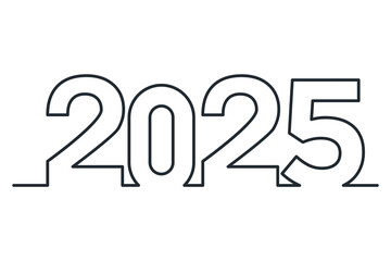 2025 Happy New Year logo design vector