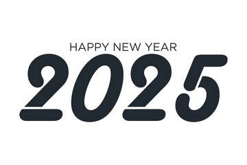 2025 Happy New Year logo design vector