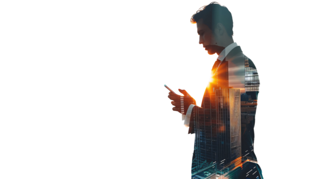 a man looking at his phone