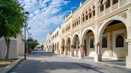 Fototapeta premium German Renaissance, Omani architecture, street art, promotional material