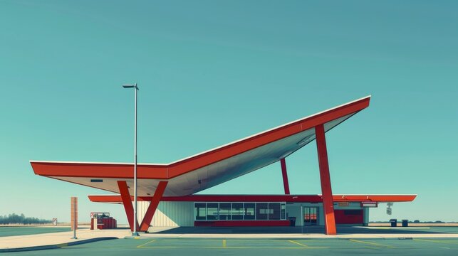  Googie, Scandinavian architecture, cinemagraph, greeting card design