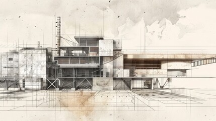  Industrial, Venezuelan architecture, film, technical drawing