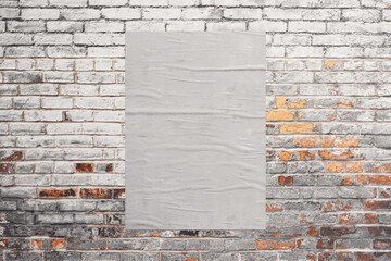 Poster Wall Mockup Template Street Outdoor Glued Advertisement © Print