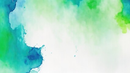 Obraz premium Abstract watercolor paint background by Gray color blue and green with liquid fluid texture for background