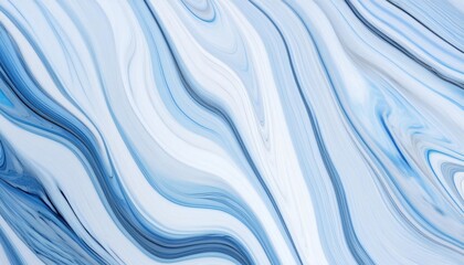 Smooth blue and white marble swirl pattern captured in high resolution