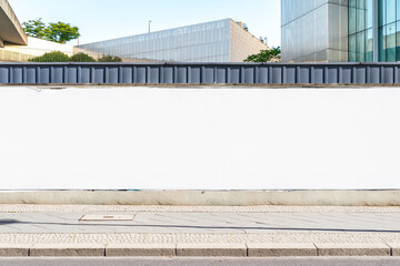 Street Outdoor Hoarding Poster City Mockup Template © Print