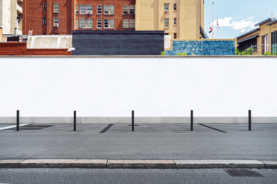 Street Outdoor Hoarding Poster City Mockup Template