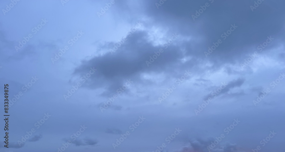 Wall mural beautiful nightly sky with cloud, dark blue background