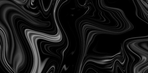 Abstract flowing liquid curve line in grey silver black metallic. Glossy pattern cool background textures. white and black liquid silk stain fabric background.	