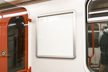 Street Outdoor Poster Advertising Mockup Template Subway Metro