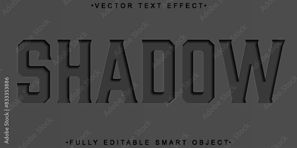 Poster gray stamp shadow clean vector fully editable smart object text effect