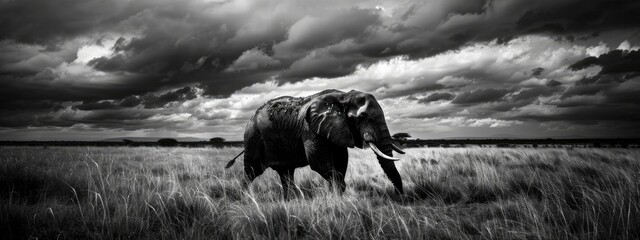 Wild Animal Nature in Black and White