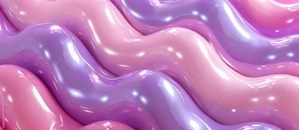 Poster abstract background of pink and purple balloons in the shape of tubes, 3d rendering in the style of 