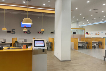 Modern design interior of business hall background