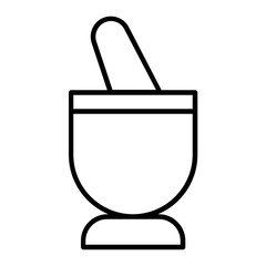 Obraz premium Mortar icon. outline icon