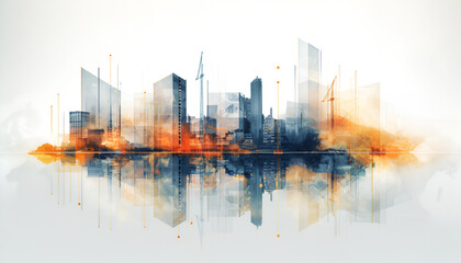 Naklejka premium Mesmerizing abstract illustrations with geometric shapes, Shape and Color: Mesmerizing Abstract Geometric Illustrations