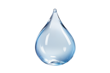 drop of water on a transparent background