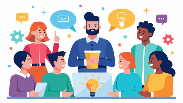 The forum sparked lively conversations about leadership styles and ods encouraging young leaders to embrace their unique strengths and approaches.. Vector illustration