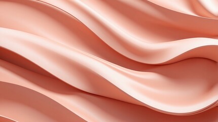  Elegant abstract waves in Peach Fuzz, inspired by satin's flow