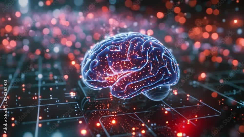 Aufkleber this detailed illustration of a human brain created using computer-generated imagery.