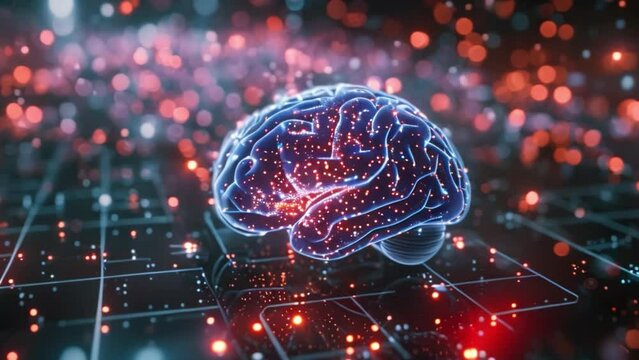 This Detailed illustration of a human brain created using computer-generated imagery.