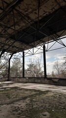Fototapeta premium view of old abandoned building