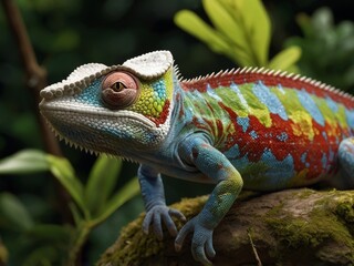 Obraz premium chameleon on a tree