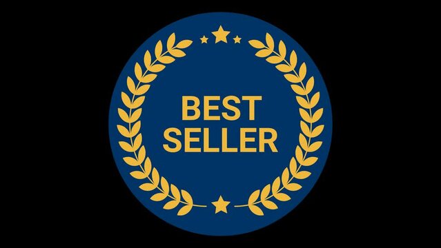 Best Seller Laurel Wreath Badge Animation 