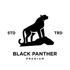 black phanter icon logo design vector illustration