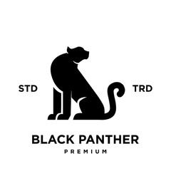 black phanter icon logo design vector illustration