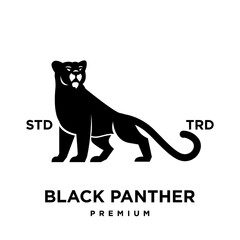 black phanter icon logo design vector illustration