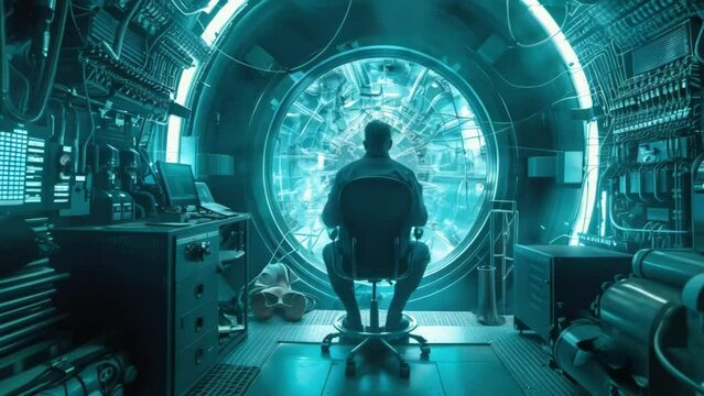 an engineer in a data center storage -4k new stock video footage AI