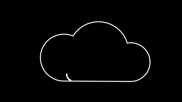 weather clear cloudy wind lightning cloud animated icon weather cloud sun wind lightning 4k looping animated