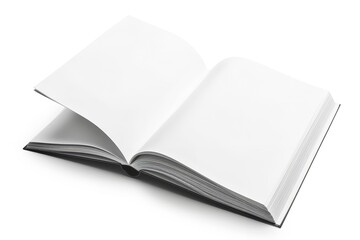Fototapeta premium White, stand-alone notebook Background of a blank book organizer. Generative Ai
