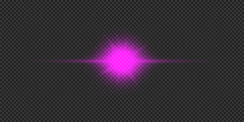 Purple horizontal light effect of lens flares